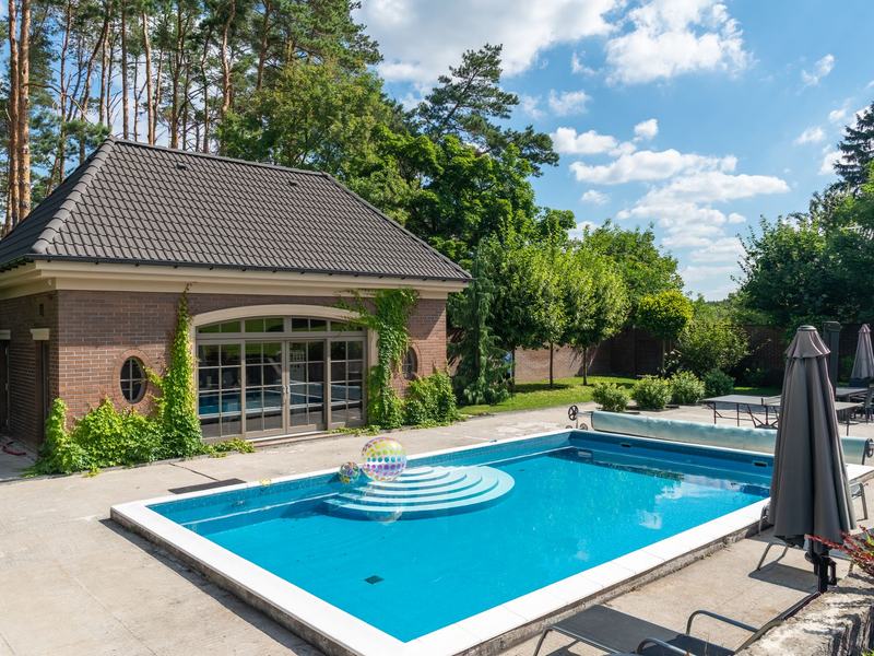 Finished pool installers job for a Cedar Rapids homeowner