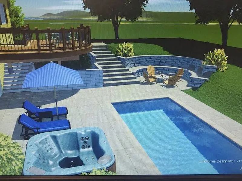 Pool installers job in the Bever Park neighborhood of Cedar Rapids