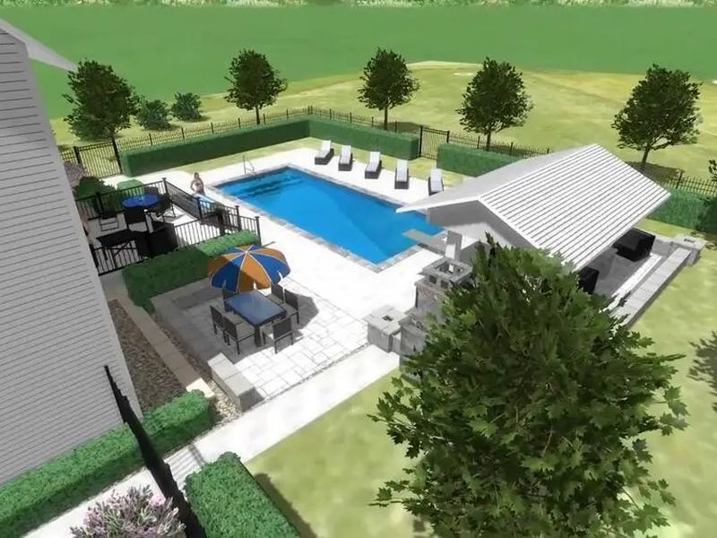 Pool installers job in the Mound View neighborhood of Cedar Rapids