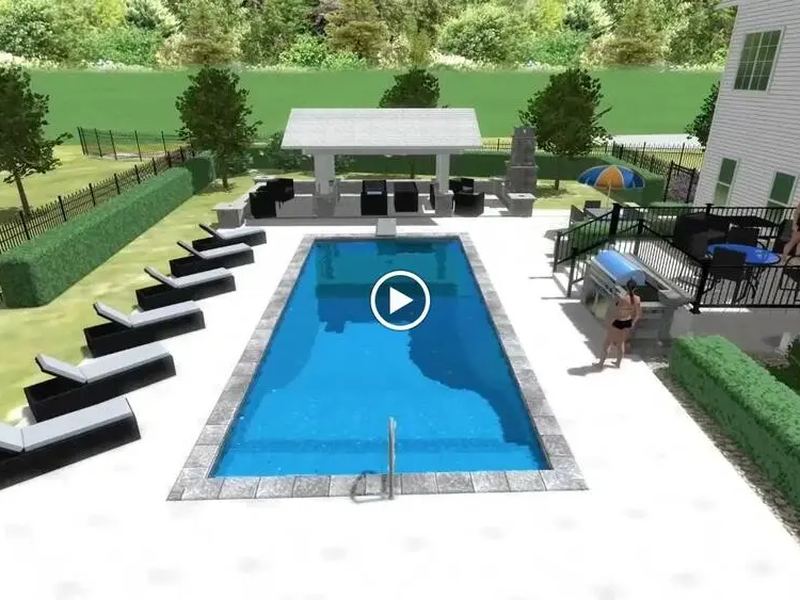 Pool installers job in the NewBo neighborhood of Cedar Rapids