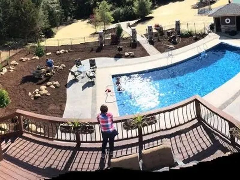 Pool installers job in the Wellington Heights neighborhood of Cedar Rapids